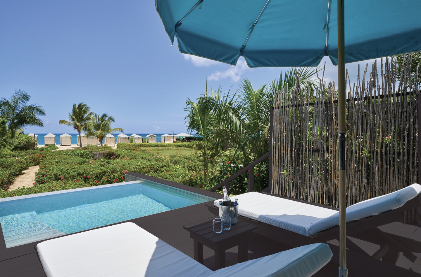 Keyonna Beach Plunge Pool Cottage View 2